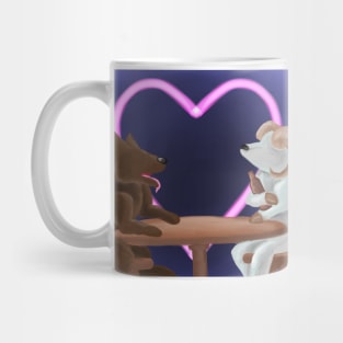 valentine celebration with goat and dog Mug